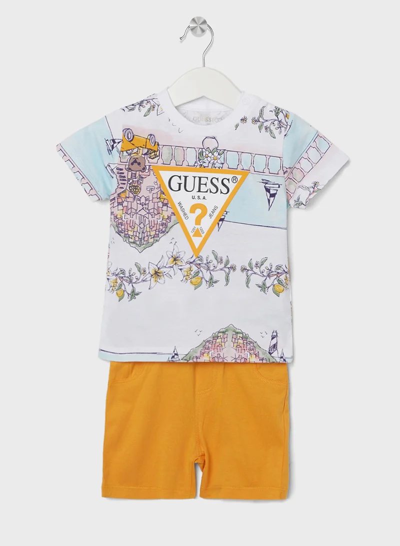 GUESS Infant Logo T-Shirt & Jersey Shorts Set