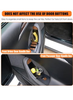 KASTWAVE Front Door Handle Storage Trays for Tesla Model X 2023 2022 - Inner Door Handle Tray Box for Tesla Model X Accessories, Create Car Storage Space by Handle Pocket (2PCS)  - Image 2
