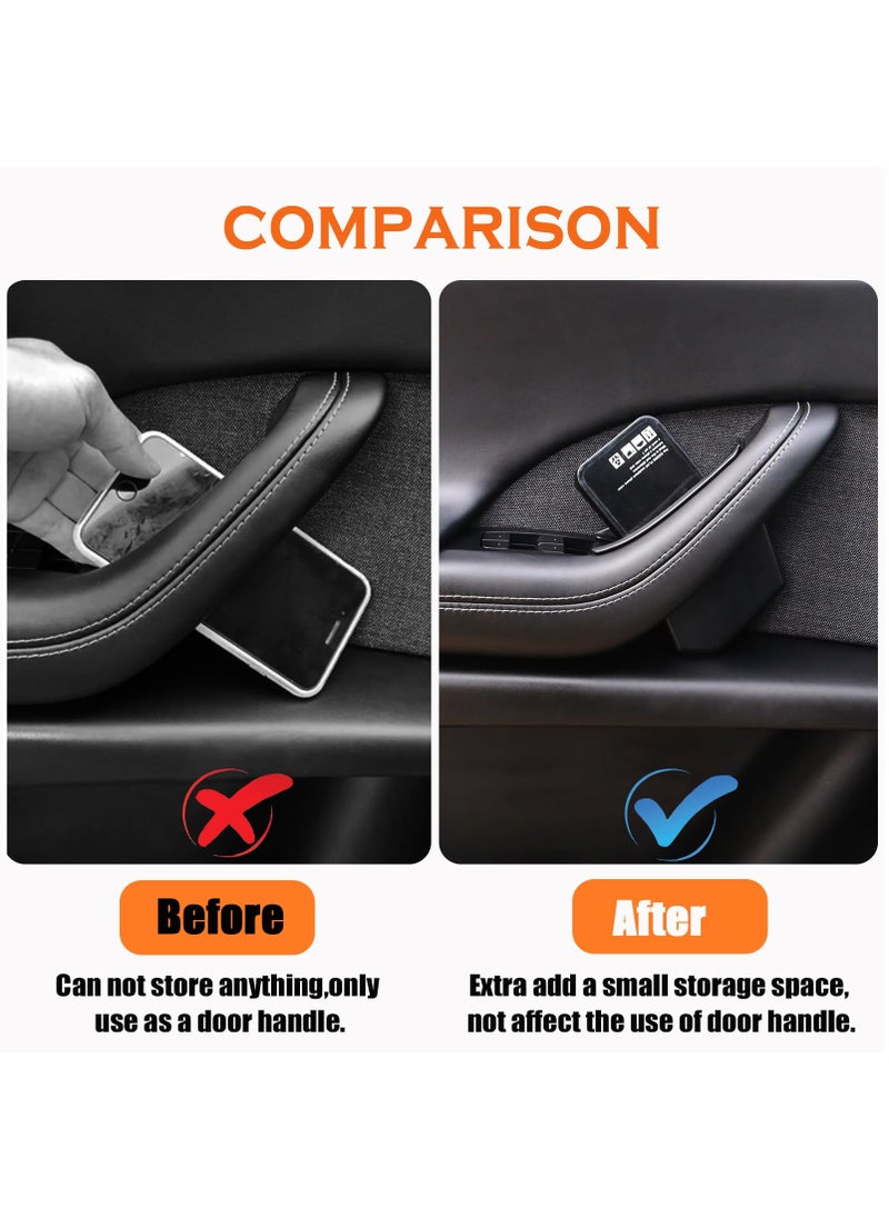 KASTWAVE - Front Door Handle Storage Trays for Tesla Model X 2023 2022 - Inner Door Handle Tray Box for Tesla Model X Accessories, Create Car Storage Space by Handle Pocket (2PCS) - Image 1