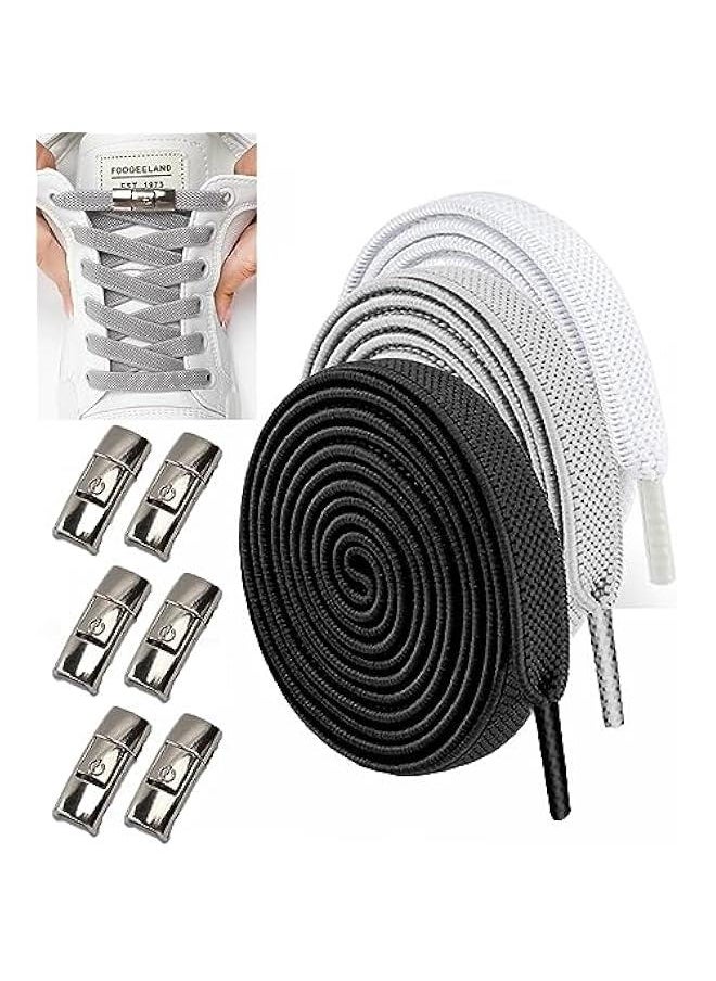 Elastic ShoeLace With Metal Press Buckle No Tie For Kids Adults Elderly Lazy Shoelaces For Athletic Sneakers Fits Board Shoes and Casual Shoes3 Pairs) - pzsku/Z06DA97EA38C10FBEE3AFZ/45/_/1726978455/91d5e5f1-4d44-4b5e-bc65-789fd129a14e