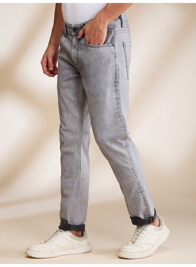 Being Human Mens Light Grey Tone Slim Fit Denims - Image 2