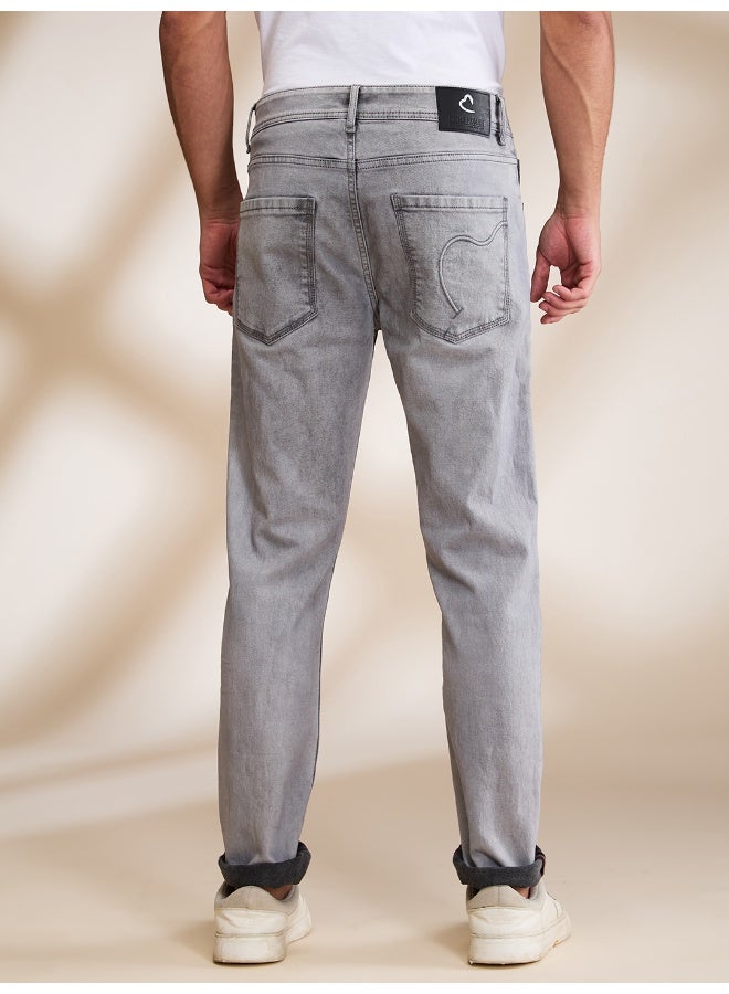 Being Human Mens Light Grey Tone Slim Fit Denims - Image 3