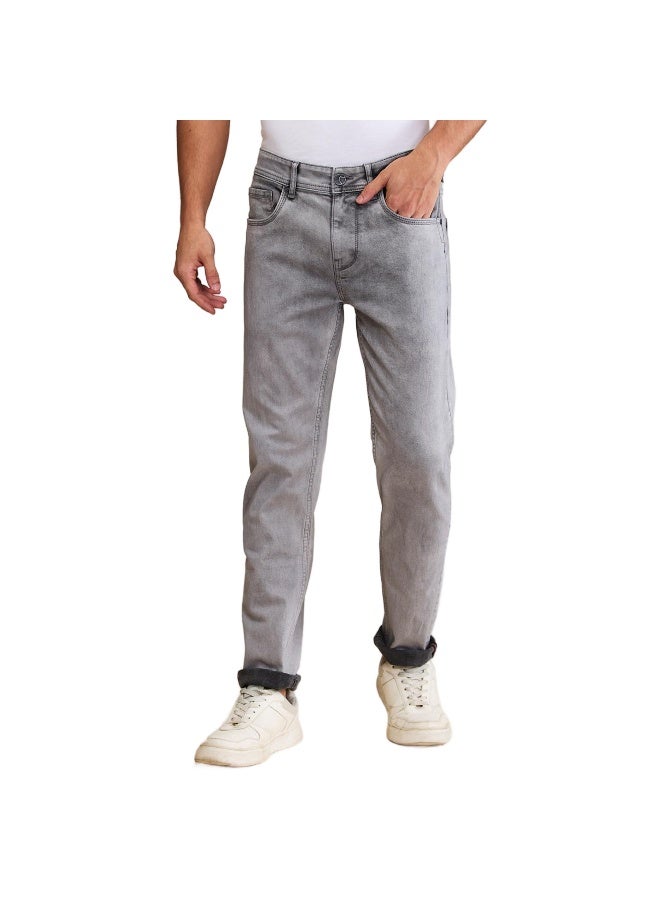 Being Human Mens Light Grey Tone Slim Fit Denims - Image 1