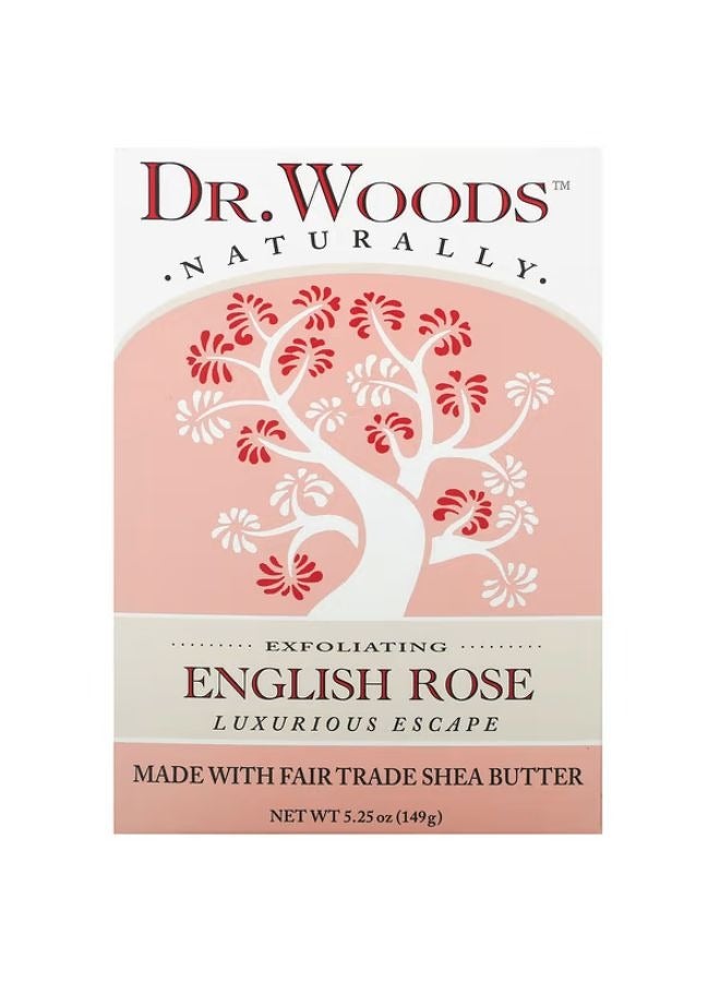 Dr. Woods Exfoliating Bar Soap, English Rose , 5.25 oz (149 g)  - Image 1