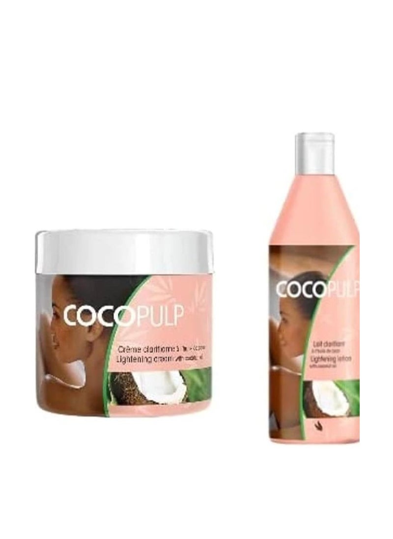 Set Lighten With Coconut Oil Lotion 250 ml + Cream150 ml - pzsku/Z06DA9E2EF9FE37E96595Z/45/_/1739346281/89dc608b-8907-4bab-9581-dea3b35dea46