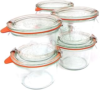 WECK Weck 741 - 0.25 Liter Mold Jars with Lids - 6 Rings and 12 Clamps - Image 1