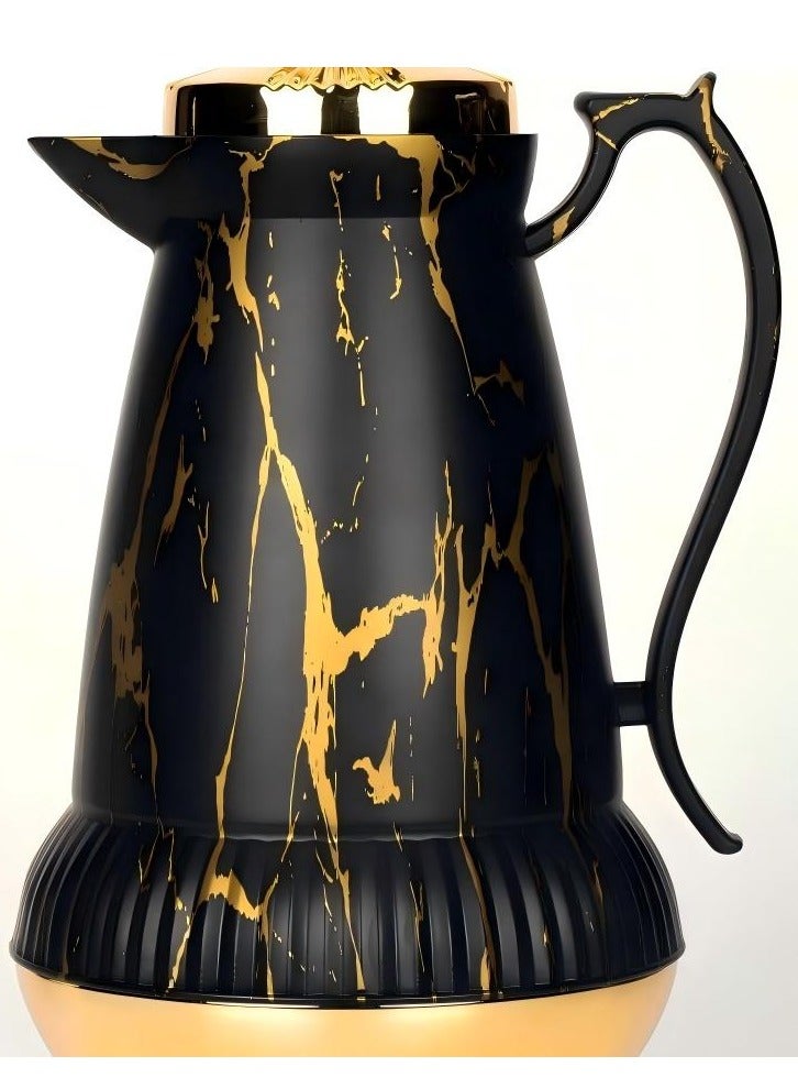 ترمس قهوة، نمط رخامي على الطراز الشرق أوسطي، ترمس عربي طويل الأمد، غلاية قهوة مع بطانة زجاجية. - Image 4