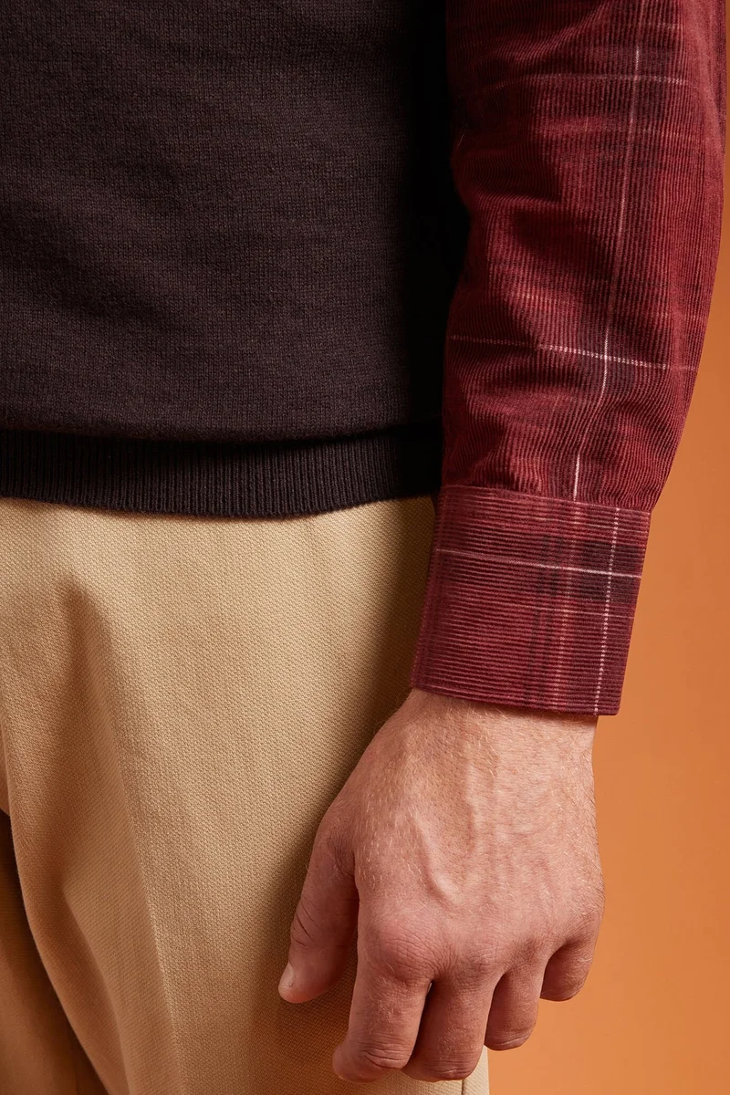 دوبل غانغر Men's crew neck tank top - Bordeaux
