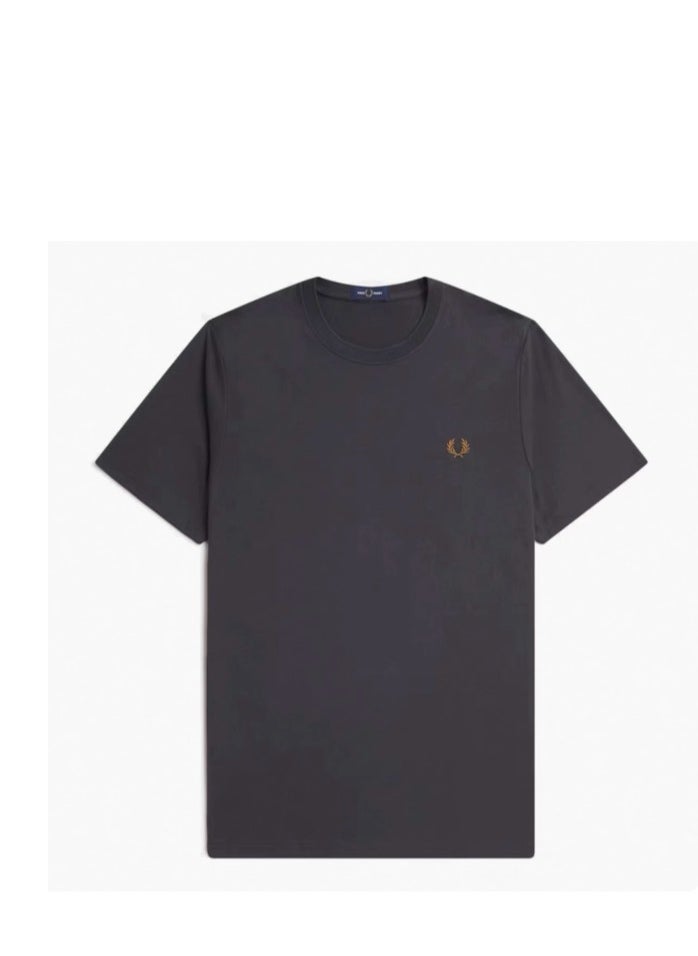 FRED PERRY Fred Perry Men's short sleeve T-shirt Summer casual wheat embroidery pure cotton crew neck simple base 