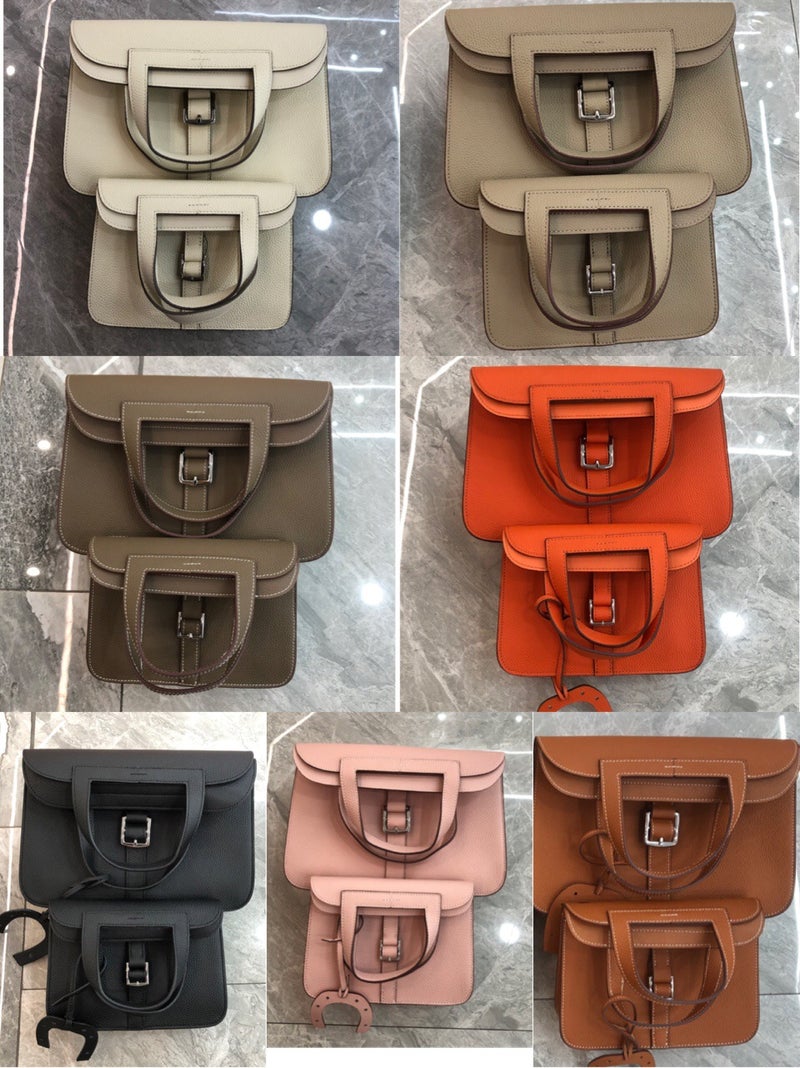 Horseshoe Bag Fashionable Shoulder Crossbody Portable Litchi Pattern Top Layer Leather Casual Leather Women'S Bag Kazan Bag - Image 2