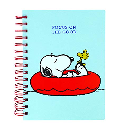 Graphique Vegan Leather Spiral Journal, Peanuts Focus, "Focus On The Good" Quote on the Cover – Perfect for Taking Notes, Lists and More - Image 1