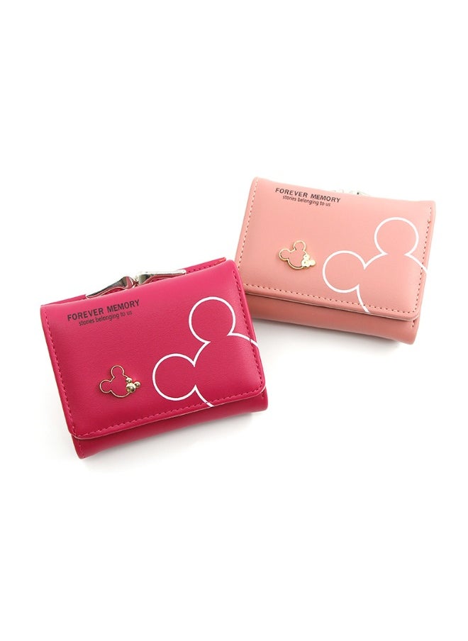 NIBEMINENT Girls Small Wallet Student Coin Wallet Korean Women's Short Wallet Three Fold Coin Bag Coin Wallet  - Image 2