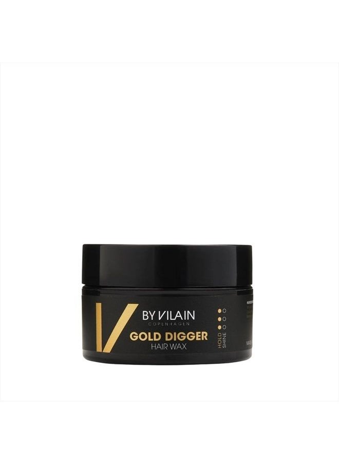 By Vilain Gold Digger Hair Wax - Super Strong Hold Matte Finish Clean Cut Look Long Lasting Hair Pomade Easy to Style for Fullness & Texture Smoothing & Slick Hair Molding Wax Paste Gel for Men 15ml  - Image 1