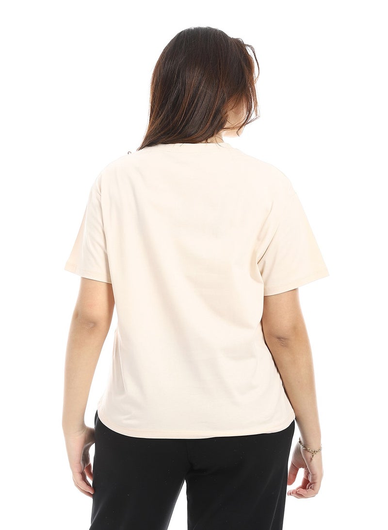 Coctail T-shirt-beige-2701  - Image 3