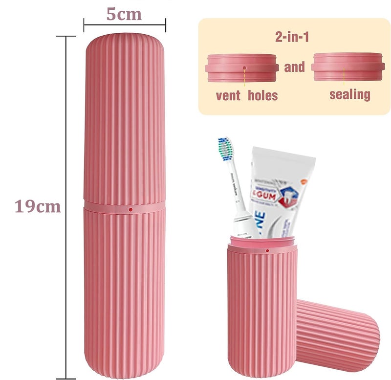 Oceanevo 9 Pcs Packing Cubes, Travel Luggage Organizer for Men and Women, Toiletry Bag, Packing Cubes for Travel with Tooth Brush Holder- Set of 9 - Pink - Image 3