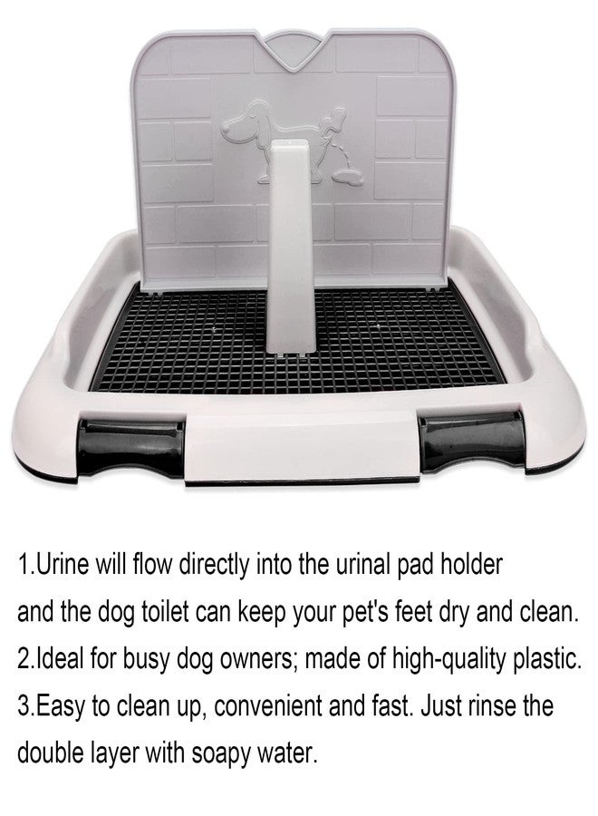 Naroote Dog Potty Tray, Grass Potty Pads for Dogs with Tray Reusable Dog Training Pads with Pee Baffle Dog Potty for Indoor or Porch for Small/Medium Dogs Training - 18.3 X 13.9 X 9.3in - Image 3