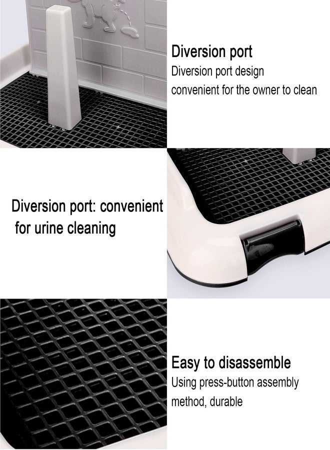 Naroote Dog Potty Tray, Grass Potty Pads for Dogs with Tray Reusable Dog Training Pads with Pee Baffle Dog Potty for Indoor or Porch for Small/Medium Dogs Training - 18.3 X 13.9 X 9.3in - Image 4