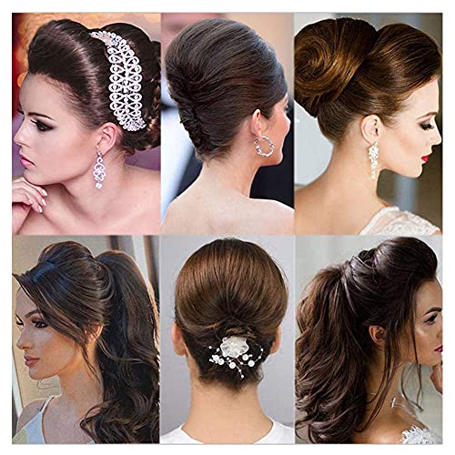 NaRaMax Invisible False Hair Bun Clip Base Bump Fluffy Insert Tool Increased Styling Hair Clip Accessories for Women Lady Girls (Dark Brown) - Image 5
