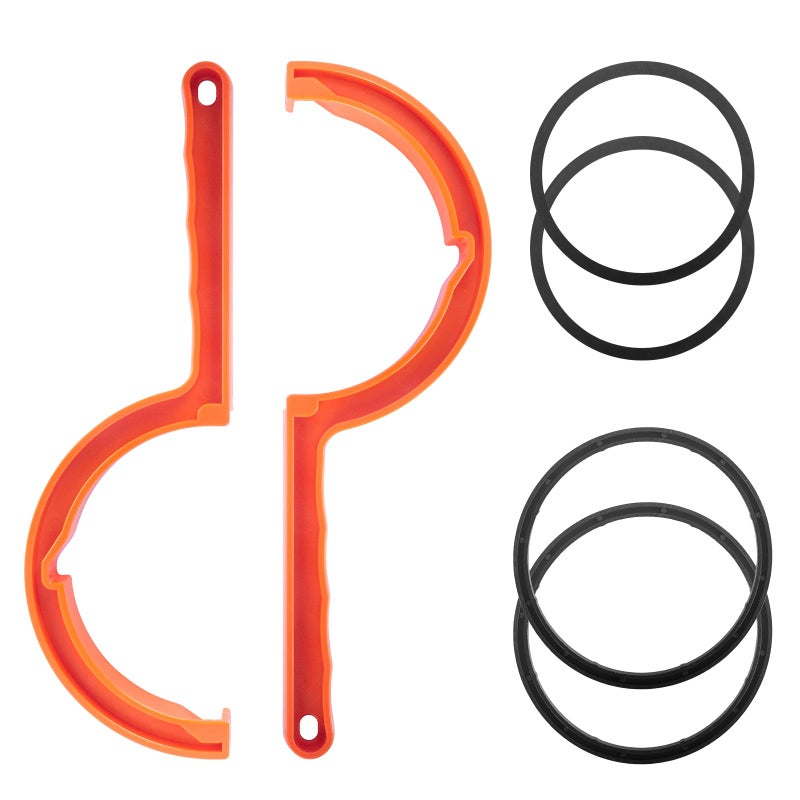 Rvanv 39758 RV Sewer Fitting Wrenches Hose Bayonet Lug Hose Wrenches with Gaskets2 Large Gaskets and 2 Small Gaskets for Rhinoflex RV Sewer Lines