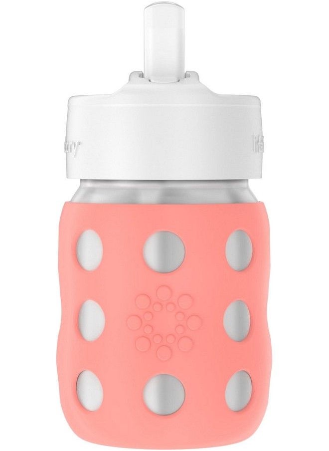 lifefactory 8 Ounce Stainless Steel Vacuum Insulated Wide Neck Baby Bottle With Straw Cap Cantaloupe (Ls2241Wca4)  - Image 1