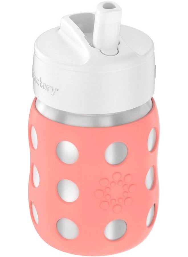 lifefactory 8 Ounce Stainless Steel Vacuum Insulated Wide Neck Baby Bottle With Straw Cap Cantaloupe (Ls2241Wca4)  - Image 3