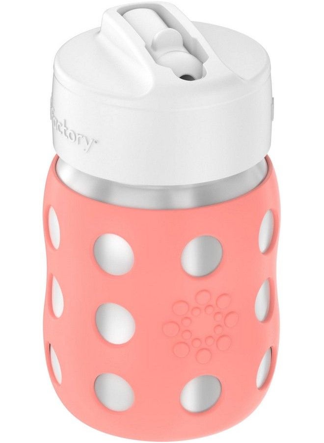 lifefactory 8 Ounce Stainless Steel Vacuum Insulated Wide Neck Baby Bottle With Straw Cap Cantaloupe (Ls2241Wca4)  - Image 4