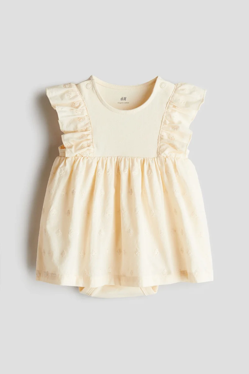 H&M Frill-trimmed bodysuit dress