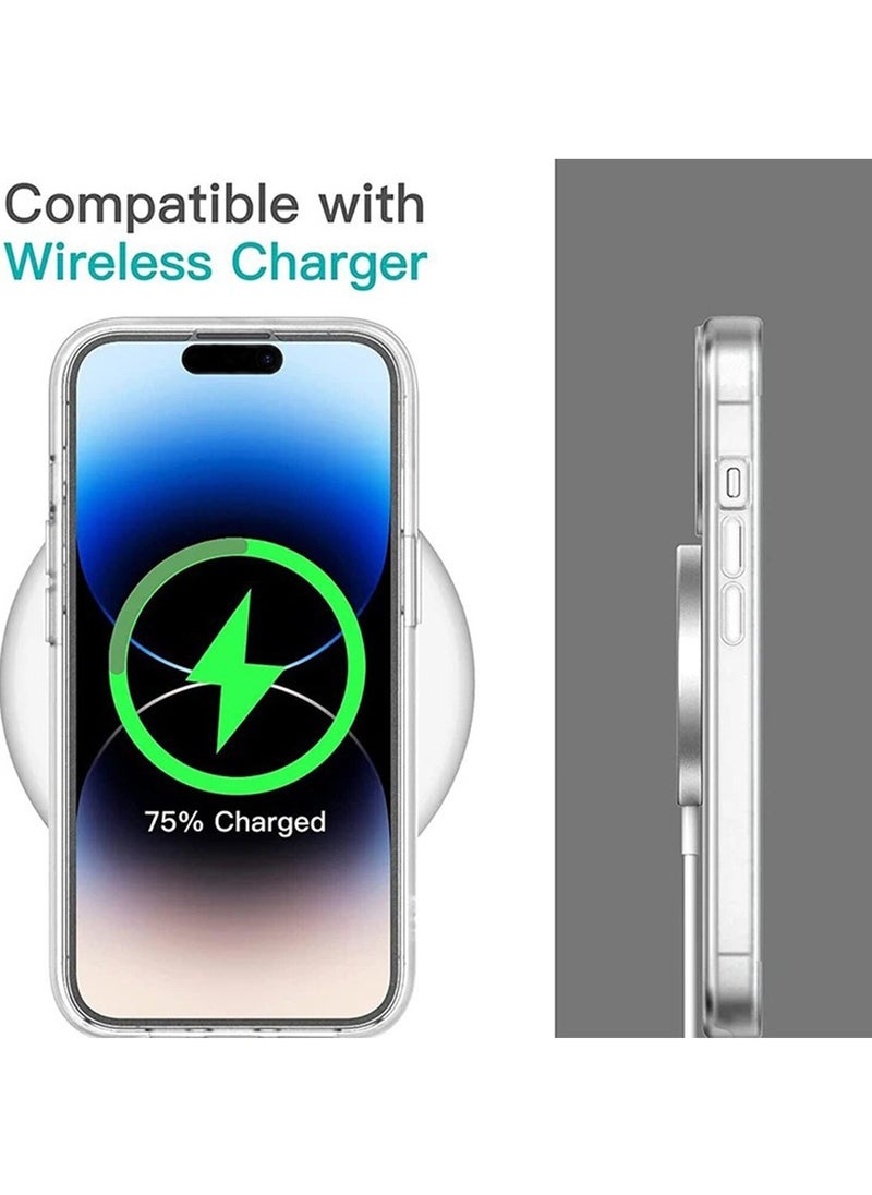 X-level 1 Pcs Compatible with iPhone 15Pro Max Case,[Non-Yellowing] Transparent 360° Full Body Rugged Slim Shockproof Bumper with Built-in Screen PC Protector Case for iPhone 15Pro Max,(Clear)  - Image 4
