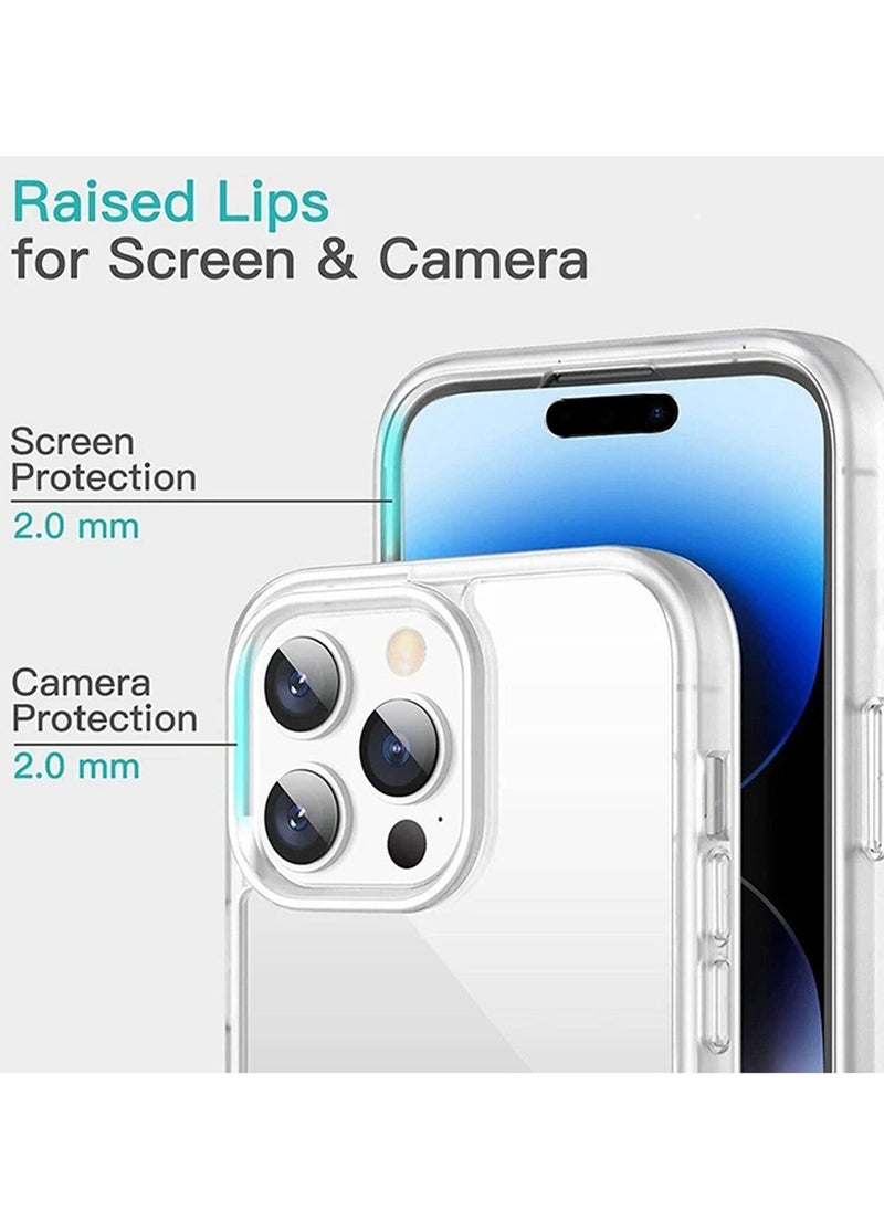X-level 1 Pcs Compatible with iPhone 15Pro Max Case,[Non-Yellowing] Transparent 360° Full Body Rugged Slim Shockproof Bumper with Built-in Screen PC Protector Case for iPhone 15Pro Max,(Clear)  - Image 5