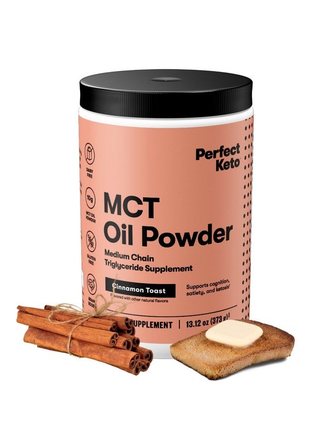 Perfect Keto 7g MCT Oil Powder, Medium Chain Triglycerides Supplement, Non Dairy Coffee Creamer for Keto Diet, Ketogenic MCT Oil Mix for Coffee, Smoothie, Protein Shakes, Cinnamon Toast, 30 Servings - Image 1