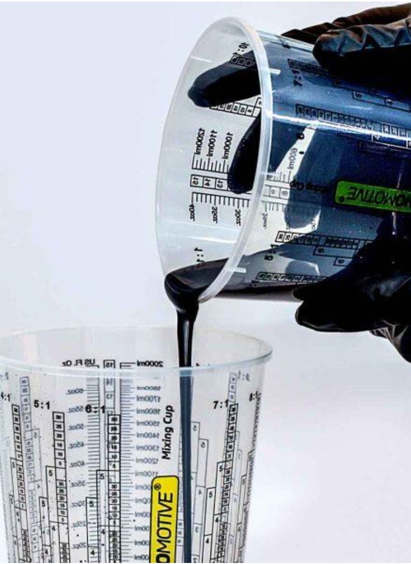 RHINOMOTIVE - RHINOMOTIVE - EXPERT PAINT MIXING CUPS 2300ML 100 CUPS, 8 LIDS - Image 1