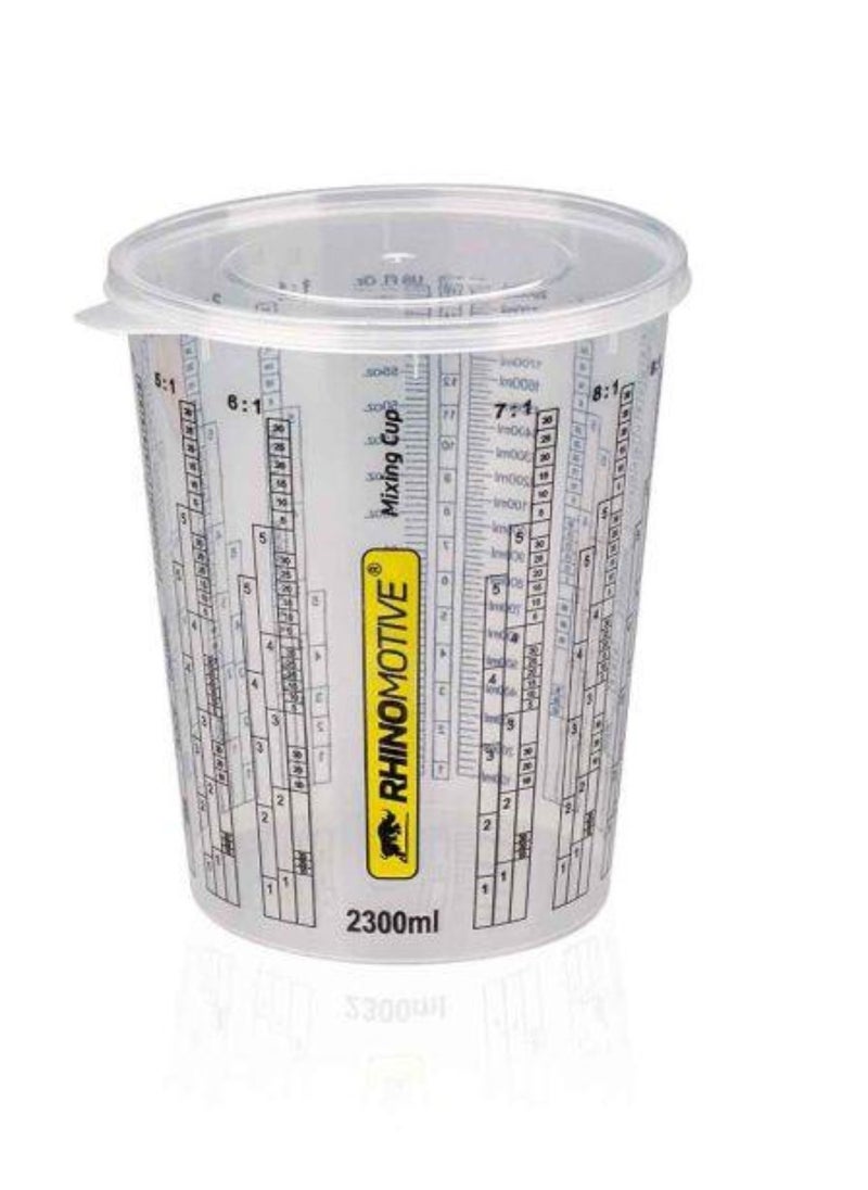 RHINOMOTIVE - RHINOMOTIVE - EXPERT PAINT MIXING CUPS 2300ML 100 CUPS, 8 LIDS - Image 1