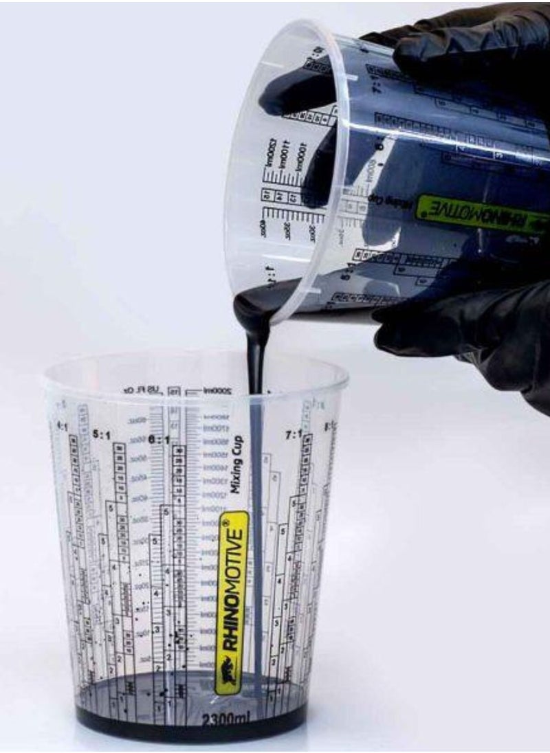 RHINOMOTIVE - RHINOMOTIVE - EXPERT PAINT MIXING CUPS 2300ML 100 CUPS, 8 LIDS - Image 1