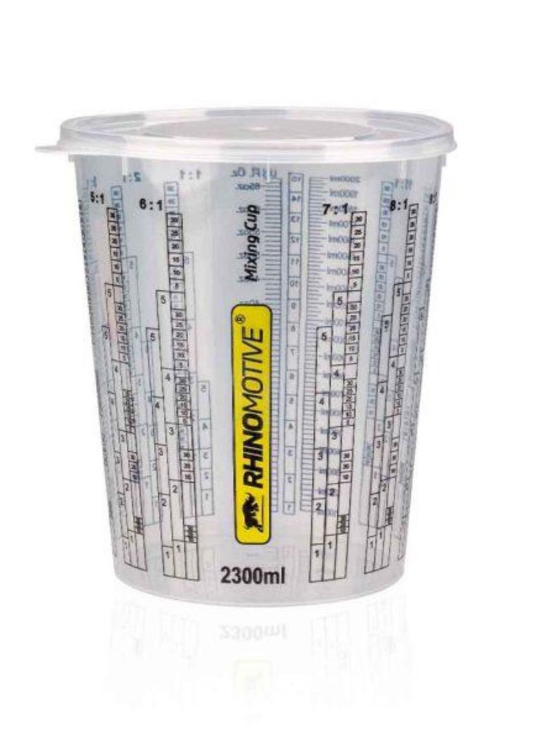 RHINOMOTIVE - RHINOMOTIVE - EXPERT PAINT MIXING CUPS 2300ML 100 CUPS, 8 LIDS - Image 1