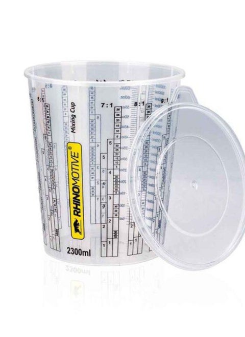 RHINOMOTIVE - EXPERT PAINT MIXING CUPS 2300ML 100 CUPS, 8 LIDS