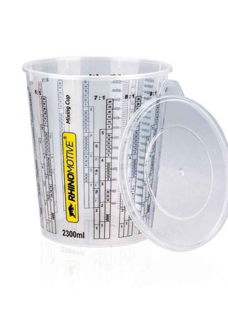 RHINOMOTIVE - RHINOMOTIVE - EXPERT PAINT MIXING CUPS 2300ML 100 CUPS, 8 LIDS - Image 1