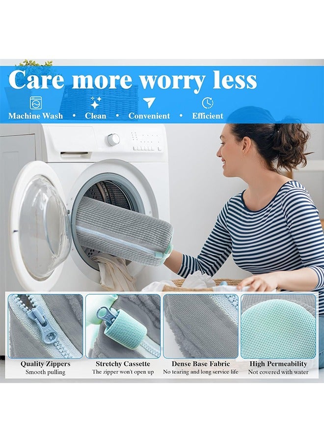 2PCS Shoe Washing Bag for Washing Machine, Laundry Shoe Bag For Washer And Dryer, Reusable Shoe Washing Bag for All Shoe Types And Sizes (Gray)  - Image 4