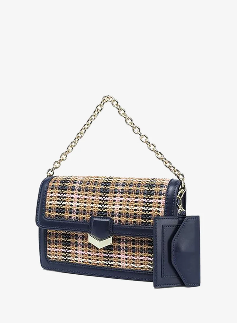 فايور Tweed Flap Crossbody Bag BD 189