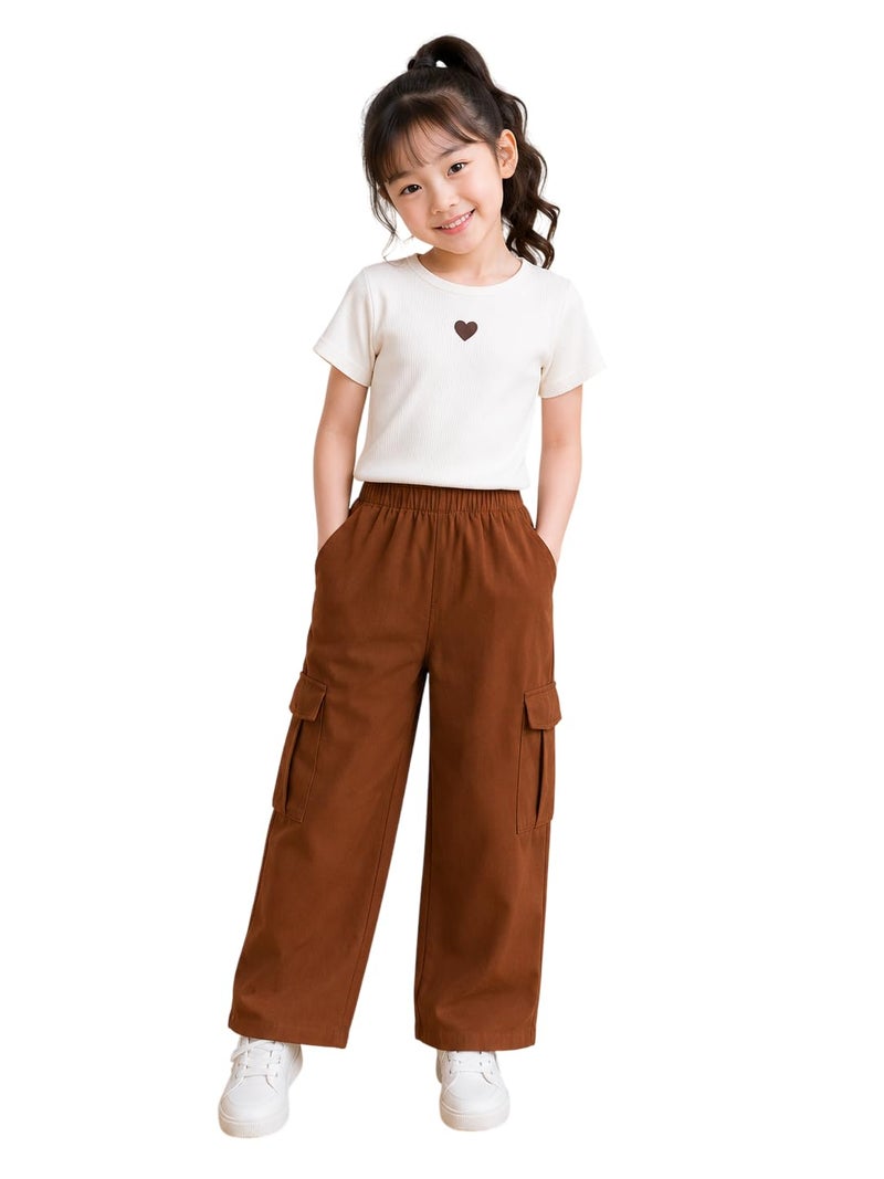 TAGAS Store Tagas Cargo for Girls|Joggers for Girl| Cotton Cargo for Girls |girlscargo Lower|Relaxed Trouser(GC-55) - Image 1