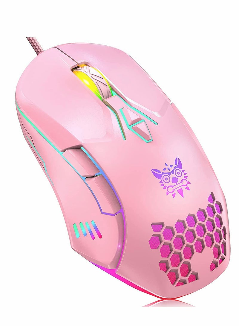 Wired RGB Backlit Gaming Mouse with Adjustable 6400 DPI for Enhanced Precision and Performance - Image 1
