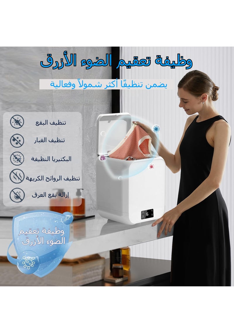 NIUB Portable Washing Machine, 12L Mini Laundry Washer for Baby Clothes, Underwear, Clothes, Socks, Washer Equipped Blue Light Sterilization, Touch Screen with Digital Timer, for Apartments, Dorms, Hotels, and Travel Use  - Image 3