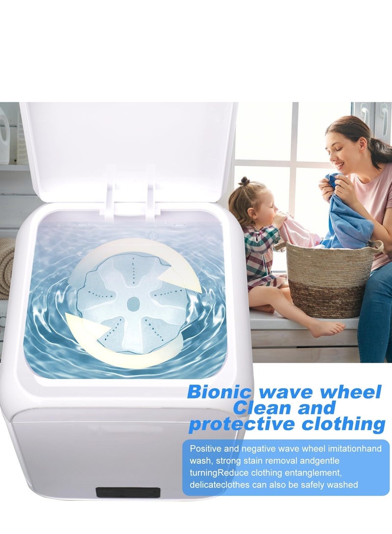 NIUB Portable Washing Machine, 12L Mini Laundry Washer for Baby Clothes, Underwear, Clothes, Socks, Washer Equipped Blue Light Sterilization, Touch Screen with Digital Timer, for Apartments, Dorms, Hotels, and Travel Use - Image 4
