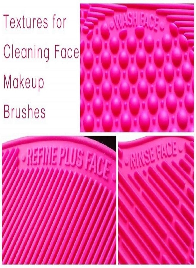 ODMART Silicone Makeup Brush Cleaning Mat, Makeup Brush Cleaner, Cosmetic Spa Brush Cleaning Mat Portable Washing Tool Scrubber with Suction Cup - Image 2