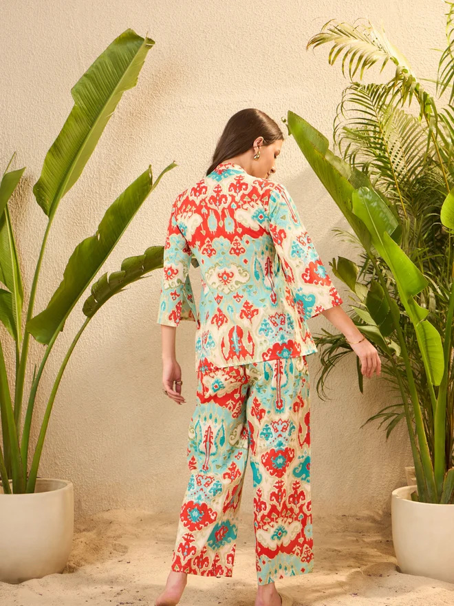 Take Two Printed Pure Cotton Printed Tunic and Trousers Co-Ords By Imana