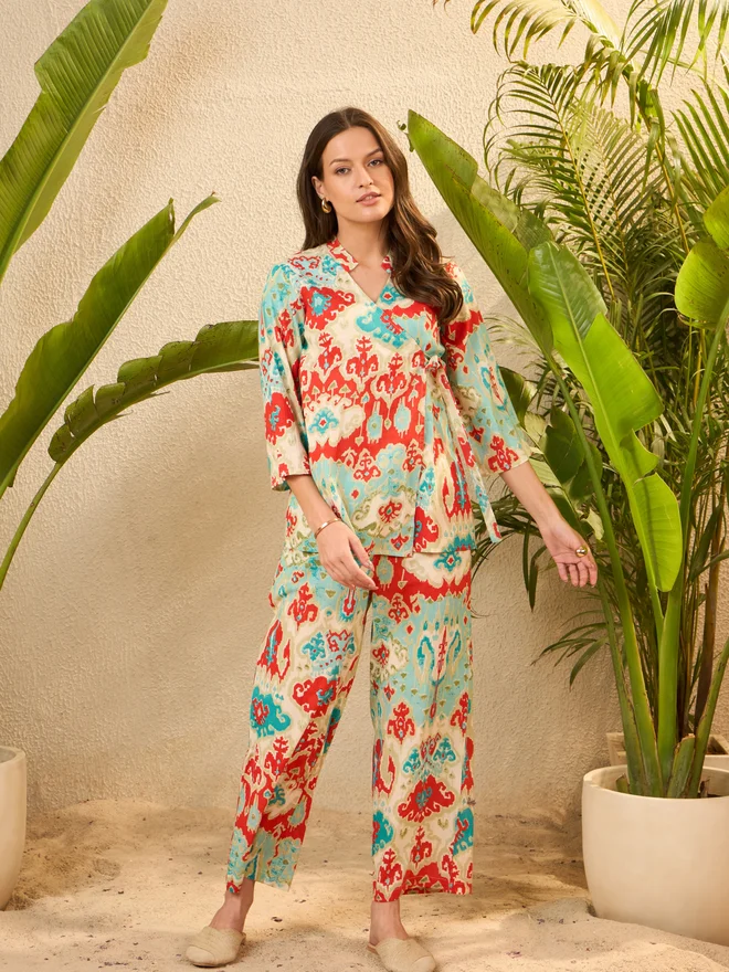 Take Two Printed Pure Cotton Printed Tunic and Trousers Co-Ords By Imana