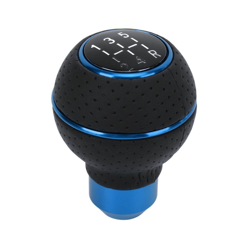 Shift Knob Blue Artificial Leather " - " Aluminum Alloy Base Ideal Replacement Gear Shifter for Driving - Image 3