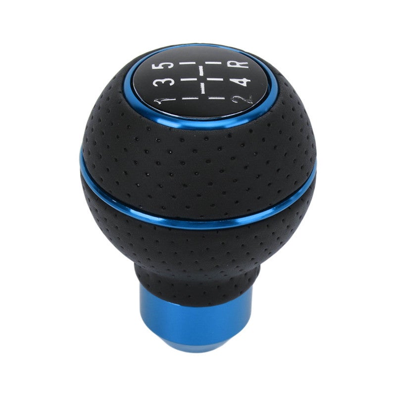 Shift Knob Blue Artificial Leather " - " Aluminum Alloy Base Ideal Replacement Gear Shifter for Driving - Image 4