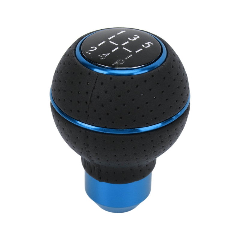 Shift Knob Blue Artificial Leather " - " Aluminum Alloy Base Ideal Replacement Gear Shifter for Driving - Image 2