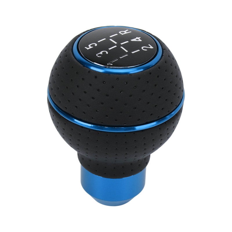 Shift Knob Blue Artificial Leather " - " Aluminum Alloy Base Ideal Replacement Gear Shifter for Driving - Image 5