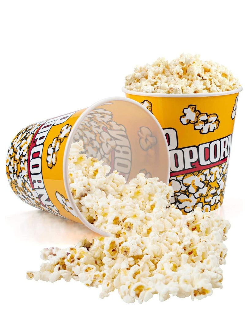 vsell24 32oz Disposable Popcorn Buckets – Large Popcorn Containers for Parties, Home, Office, Theaters & Movie Nights - Image 2